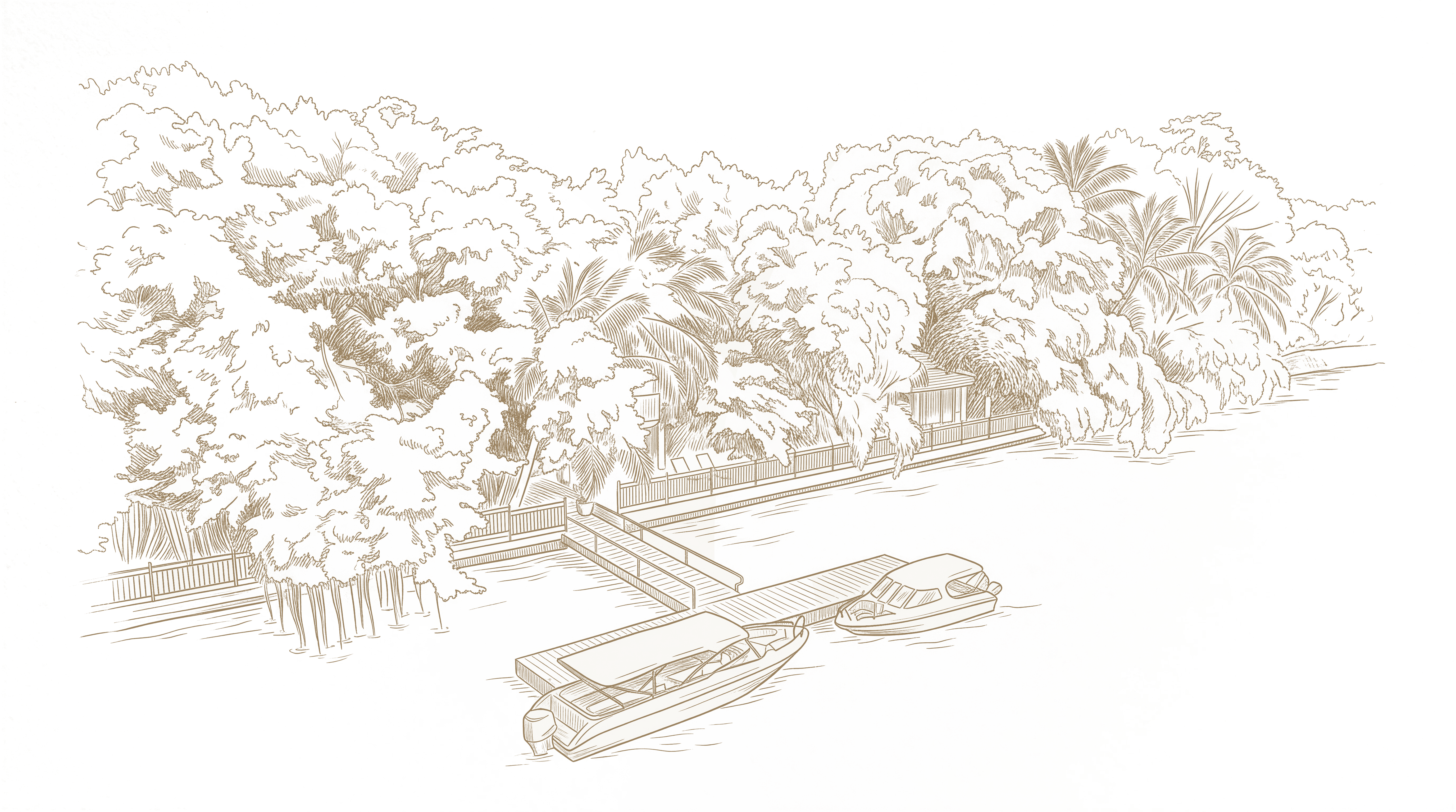 An Lam Retreat riverside illustration